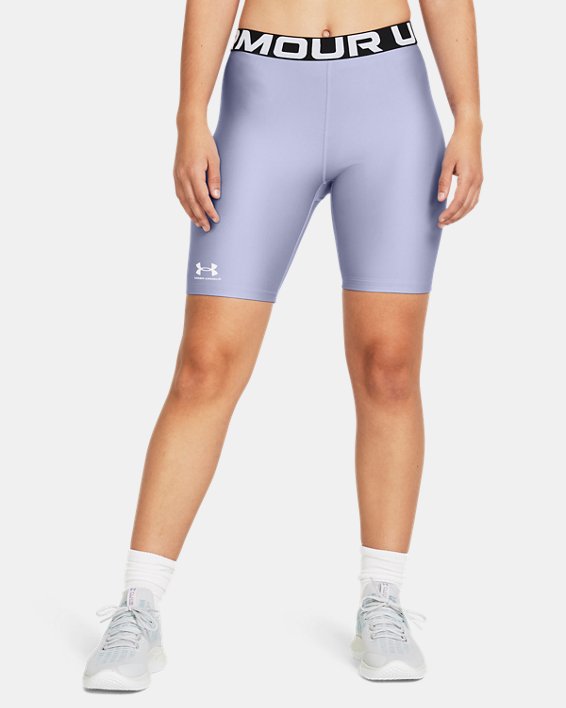 HeatGear® 8" Shorts für Damen (20 cm), Purple, pdpMainDesktop image number 0